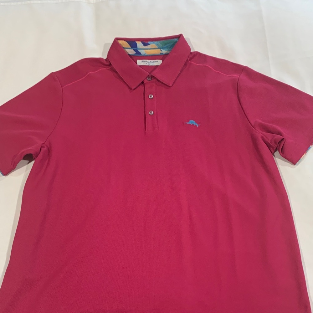 Tommy Bahama Men's Fuchsia Polo Shirt